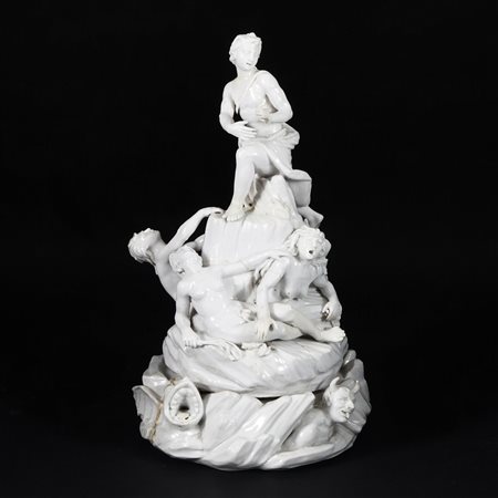 Gruppo in porcellana bianca raffigurante Orfeo nell'Oltretomba. Venezia,...