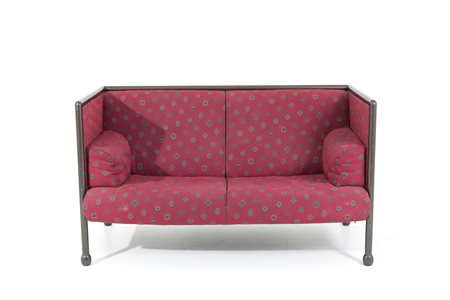 ETTORE SOTTSASS. Sofa in iron and wood. CASSINA