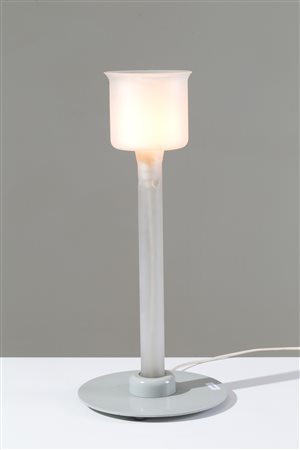 Table lamp in metal and glass. FONTANA ARTE. 70s