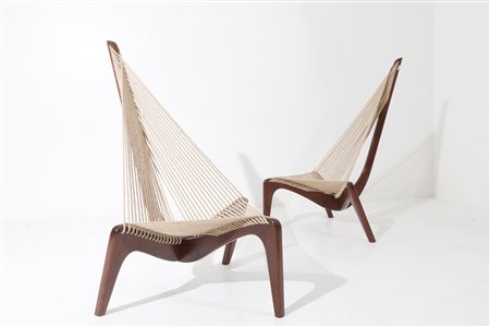 JORGEN HOVELSKOV. Two Harp chairs. 1960-70s