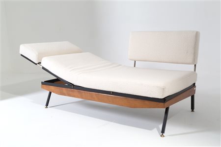 Modular wooden and iron sofa. GIGI RADICE. 1950s