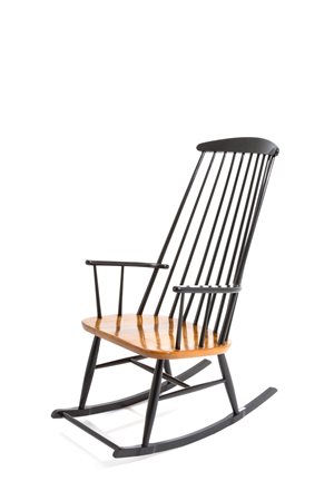 ILMARI TAPIOVAARA. Rocking chair in wood. 1960s