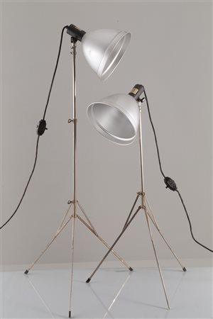 Two 3121 floor lamps. HEISER. Germany. 1950s