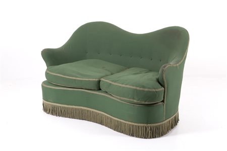 CESARE LACCA (Attr). Wooden sofa. 1950s