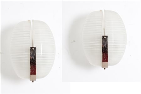 V. MAGISTRETTI. Two glass sconces. ARTEMIDE