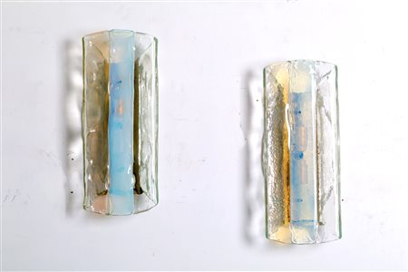 Two Murano glass sconces. MAZZEGA. 1960s