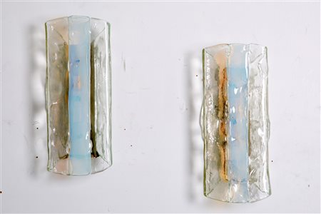 Two Murano glass sconces. MAZZEGA. 1960s