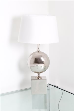 PHILIPPE BARBIER. Brass table lamp. 1970s