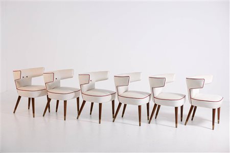GIO PONTI&NINO ZONCADA. Six 538 chairs. 1950s