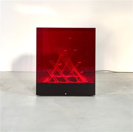 JAMES RIVIERE. Cubo di Teo table lamp. 1960s.