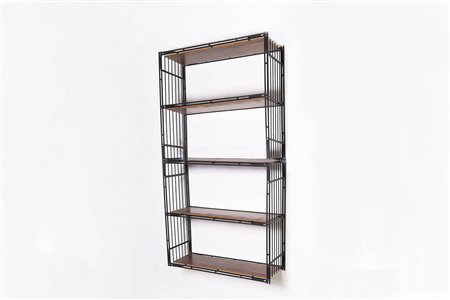 Modernist and modular Italian bookcase. 1950s