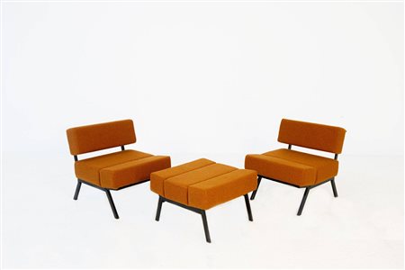 RITO VALLA for IPE. Two armchairs and a footstool