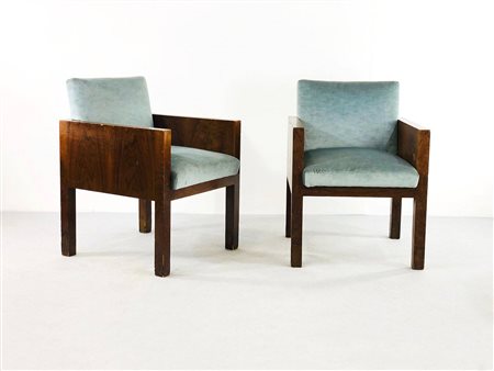 FRANCO ALBINI (Attr). Pair of armchairs. 1940s