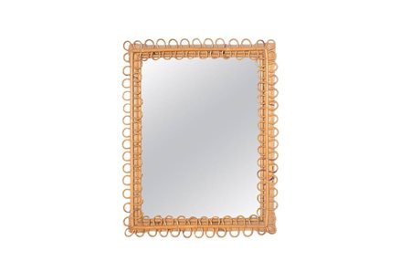 Bamboo mirror. Italy. 1950s