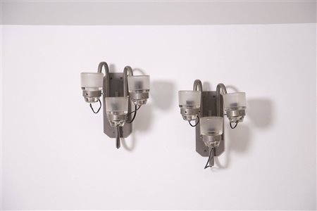 JOE COLOMBO. Two sconces. OLUCE. 1950s
