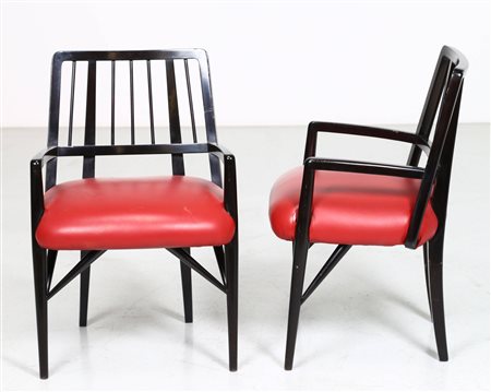 PAUL LASZLO. Two Italian chairs in lacquered wood