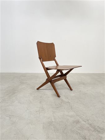 F. ALBINI. Chair in wood. POGGI PAVIA