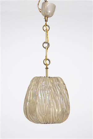 VENINI. Iridescent glass chandelier. 1940s 