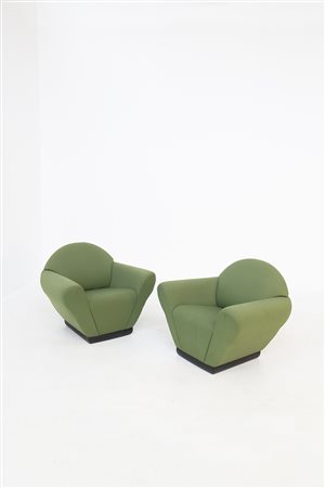 ETTORE SOTTSASS for CASSINA. Two armchairs. 1970s