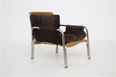 GAE AULENTI (Attr). Tubolar amchair. 1960s