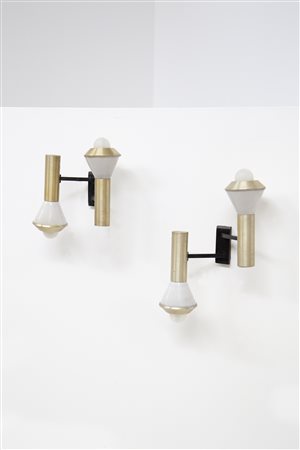 STILUX. Pair of wall lamps. 1950s-1960s