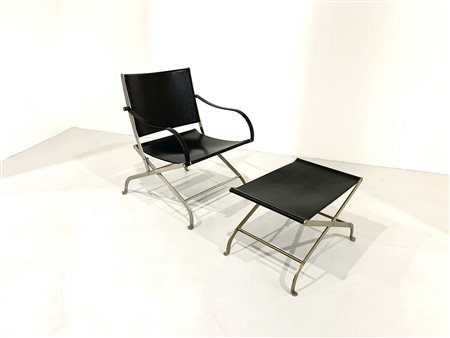 CITTERIO. Chair and pouff. FLEXFORM. 1970s