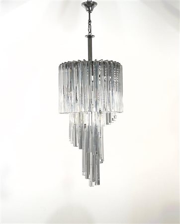 Triedro ceiling lamp. VENINI. 1950s
