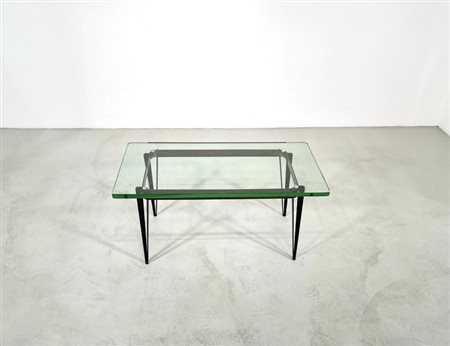 Glass coffee table. FONTANA ARTE (Attr). 1950s