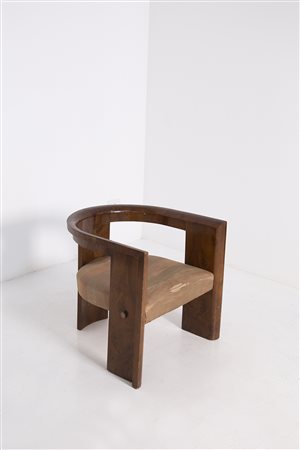 OSVALDO BORSANI. Rare wooden armchair. 1950s