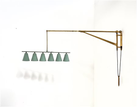 Extendable wall lamp. Italy. 1950s