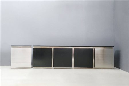 Wooden and steel cupboard. ACERBIS. 1971