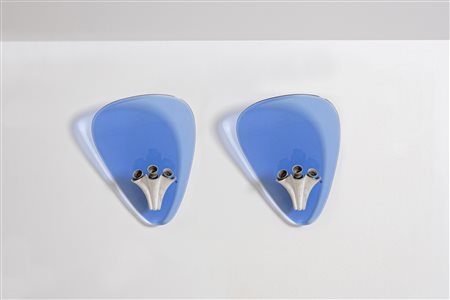 PIETRO CHIESA. Two glass sconces. FONTANA ARTE