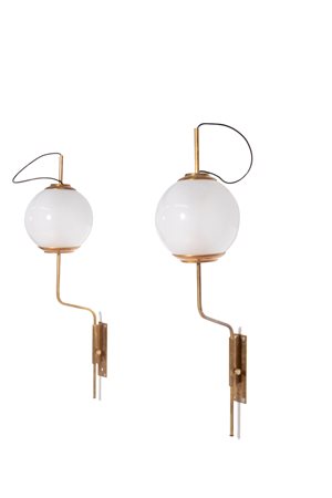L.C. DOMINIONI. Two LP 11 Pallone sconces AZUCENA