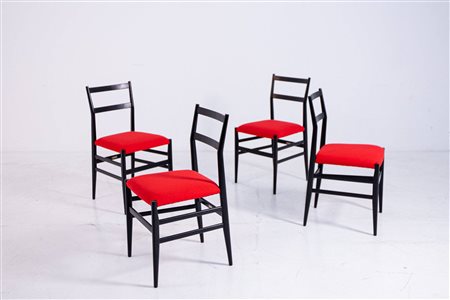 GIO PONTI. Four Superleggera chairs. CASSINA.