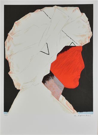 Arturo Carmassi PERSONAGGIO DELL'IMMAGINARIO N. 14 litografia su carta...