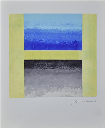 Giuseppe Santomaso LETTERA H riproduzione fotolitografica su cartoncino, cm...