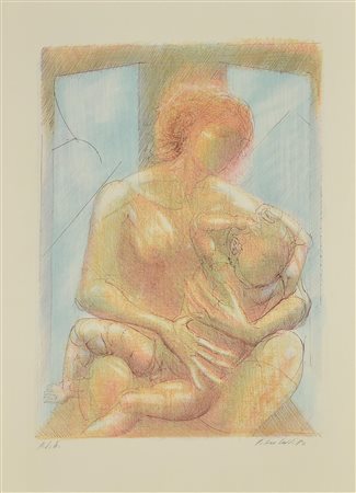 Piero Leddi SENZA TITOLO Litografia, mm 545x395, su foglio cm 70x50,5; es....