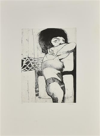 Fernando Farulli MADDALENA CHE SI SPOGLIA Acquaforte acquatinta, mm 360x264,...