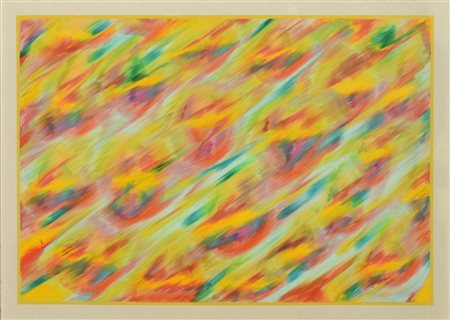 Ignoto PAESAGGIO COLLINARE serigrafia su carta, cm 50x70; PA firma non...