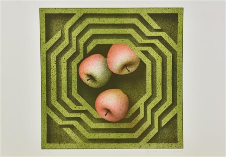 Vanni Viviani LABIRINTO OTTAGONALE litografia su carta, cm 50x70; es. 27/100...