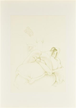 Giovanni Battista De Andreis EROTISMO matita su carta, cm 50x35 firma