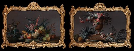 Pair of still lives of flowers