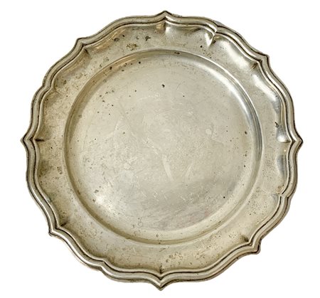 Vassoio smerlato in argento 800