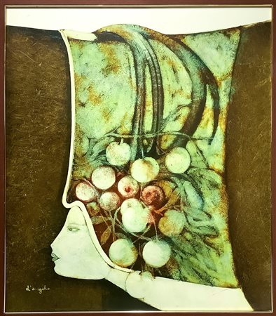 Natura morta con viso di donna