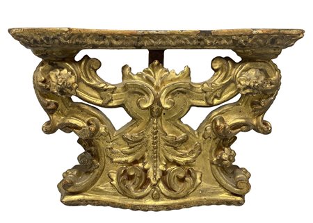 Mensola in legno dorato