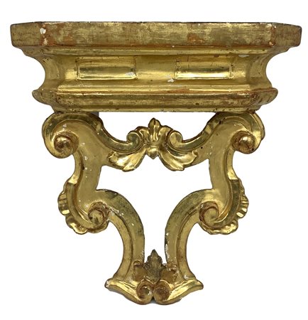 Mensola in legno dorato