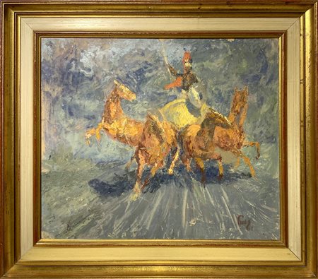 Biga romana con auriga