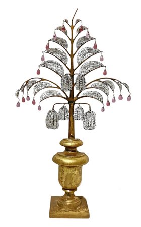 Lampada con decori a sfera in vetro