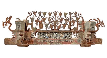 Frammento di carretto, cascia di fuso, autore Di Giacomo Francesco, Modica, Catania, Sicilia.