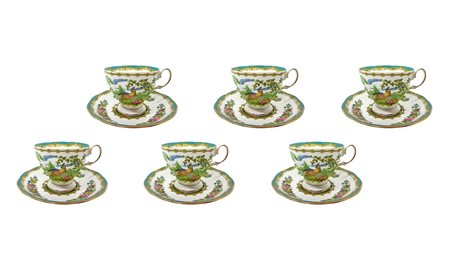 Servizio da caffè composto da n. 6 tazze in porcellana, Royal Albert, Bone China